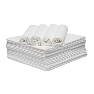 White disposable eco towels
